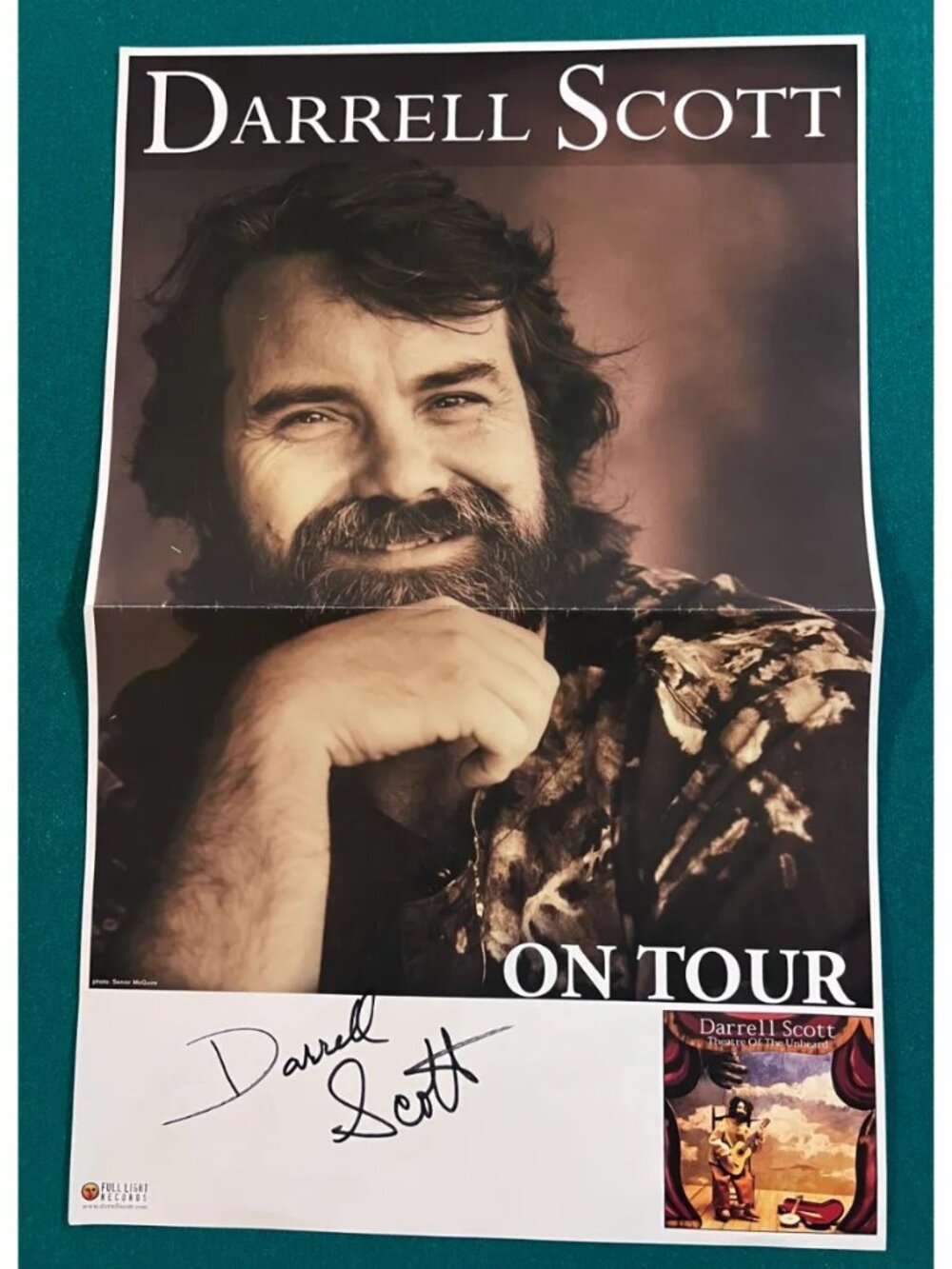 Htf DARRELL SCOTT Nashville Songwriter Theater Of The Unheard Tour Poster SIGNED